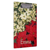 ホワイトアンドレッドポインセティアスIホリデイフローラ クリップボード (右)