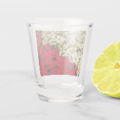 ホワイトアンドレッドポインセティアスIホリデイフローラ ショットグラス (裏面)