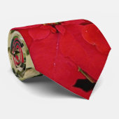 ホワイトアンドレッドポインセティアスIホリデイフローラ ネクタイ (ロール)