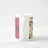 ホワイトアンドレッドポインセティアスIホリデイフローラ ボーンチャイナマグカップ (裏面)