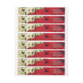 ホワイトアンドレッドポインセティアスIホリデイフローラ ラップアラウンドラベル (シート)