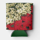 ホワイトアンドレッドポインセティアスIホリデイフローラ 缶クーラー (正面)