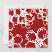 ホワイトアンドレッドワイルドフラワーズ結婚式招待状 招待状 (裏面)