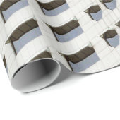 ホワイトアーキテクチャプランの壁紙 ラッピングペーパー (ロールコーナー)