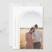 ホワイトアーチの結婚式フォト セーブザデート (正面)