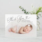 ホワイトアーチフレーム感謝していYoy誕生のお知らせ 案内状 (スタンド正面)