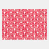 ホワイトアートデコパターンカスタム背景 ラッピングペーパーシート (正面3)