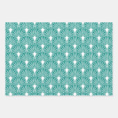 ホワイトアートデコパターンカスタム背景 ラッピングペーパーシート (正面2)