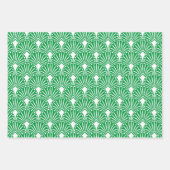 ホワイトアートデコパターンカスタム背景 ラッピングペーパーシート (正面)