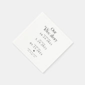 ホワイトアールラブストーリーレトロ結婚ズナプキン スタンダードカクテルナプキン (角)