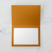 ホワイトア日本のネモネオレンジ色の背景 カード (内部)