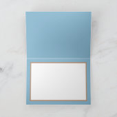 ホワイトア日本のネモネズスカイブルーカラー背景 カード (内部)