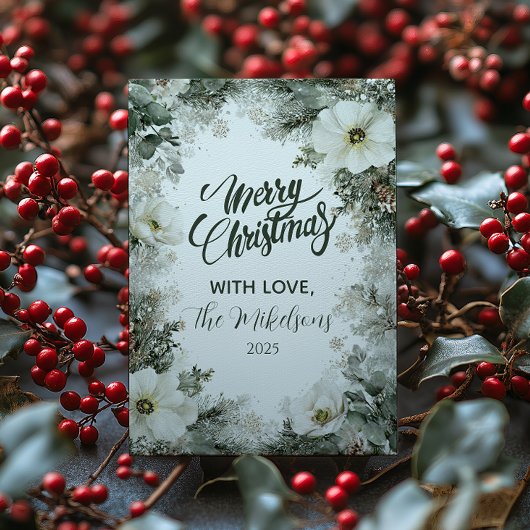 ホワイトア素朴ネモンクリスマス シーズンカード