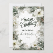 ホワイトア素朴ネモンクリスマス シーズンカード (正面)