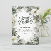 ホワイトア素朴ネモンクリスマス シーズンカード (スタンド正面)