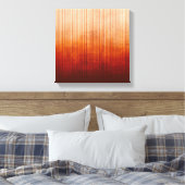 ホワイトイエローオレンジレッドブルゴーニュストライプの抽象芸術 キャンバスプリント (インサイチュ (寝室))