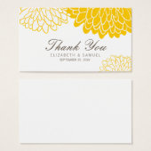 ホワイトイエローキクありがとうラベルカード (正面&裏面)