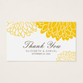 ホワイトイエローキクありがとうラベルカード (正面)