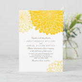 ホワイトイエローキクシンプルクのQR RSVP結婚's 招待状 (スタンド正面)