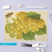 ホワイトイエローグレープワインエフェメラデクページ 薄葉紙 (クラフト)