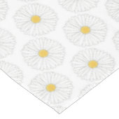 ホワイトイエローデイジーフラワーフローラガーデンパーティー テーブルクロス (アングル)