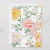 ホワイトイエローフラワーアーチ結婚式招待状 招待状 (裏面)