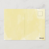 ホワイトイエローフローラルダイシーブライダルシャワー ポストカード (裏面)