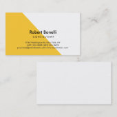 ホワイトイエロープレーンモダンコンサルタントの名刺 名刺 (正面/裏面)