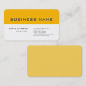 ホワイトイエローモコンテンポラリーニマモダンリスト 名刺 (正面/裏面)