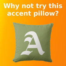 ホワイトイニシャルモノグラムオンオリーブグリーンミニマリスト