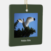 ホワイトイビスバードオーナメント セラミックオーナメント (右)