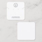 ホワイトイヤリング&ネックレスディスプレイ |ロゴの追加 スクエア名刺 (正面/裏面)