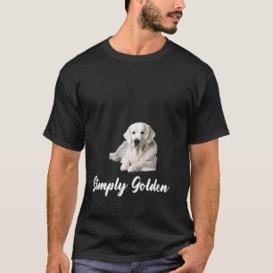 ホワイトイングリッシュクリームゴールデンレトリバーシンプルゴールデン Tシャツ