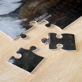 ホワイトイングリッシュトランピーターピジョン ジグソーパズル (側面)