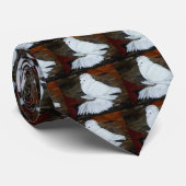 ホワイトイングリッシュトランピーターピジョン ネクタイ (ロール)