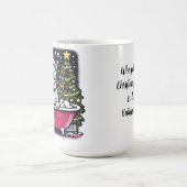 ホワイトイングリッシュブルドッグバスクリスマスコーヒーマグ コーヒーマグカップ (中央)
