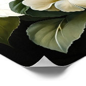 ホワイトインパティエンズフラワーアートプリントポスター ポスター (角)