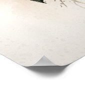 ホワイトインパティエンズフラワーアートプリントポスター ポスター (角)