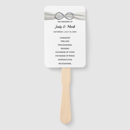 ホワイトインフィニティ結婚式 プログラムファン ハンドファン (正面)