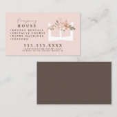 ホワイトインフレータブルキャッスルハウスバウンスパーティーレンタル 名刺 (正面/裏面)