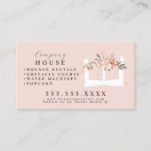 ホワイトインフレータブルキャッスルハウスバウンスパーティーレンタル 名刺 (正面)