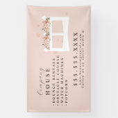 ホワイトインフレータブルキャッスルハウスバウンスパーティーレンタル 横断幕 (縦)