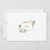 ホワイトインペリアルリリーバラ結婚金ゴールド セーブザデート (裏面)