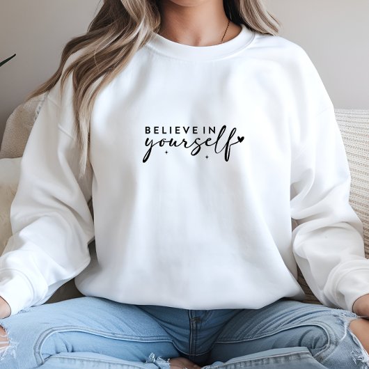 ホワイトイン信じユーザプリントSweatshirt スウェットシャツ
