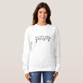 ホワイトイン信じユーザプリントSweatshirt スウェットシャツ (正面フル)