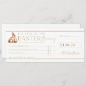 ホワイトイースターチェックギフト券カード 招待状 (正面/裏面)