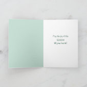 ホワイトイースターバニーハミングバードフローラフレーム カード (内部)