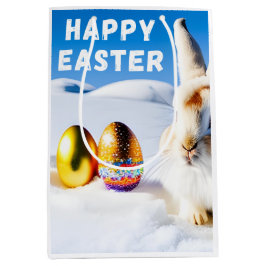 ホワイトイースターバニー ミディアムペーパーバッグ