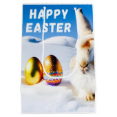 ホワイトイースターバニー ミディアムペーパーバッグ (裏面)