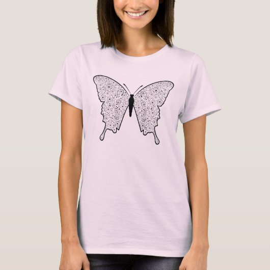 ホワイトウィングスパイラルバタフライ Tシャツ (正面)